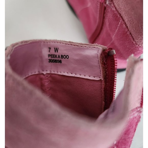 Munchkin Kids Girls Pink Peek A Boo Pink Snow Winter Ankle Boots Size 7W - Picture 7 of 7